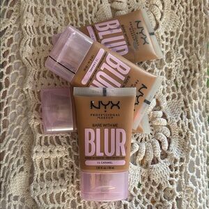 NYX Bare With Me Blur Tint Foundation 13 Caramel Bundle (4)
